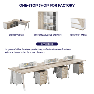 Vente en gros Comptoirs de réception en MDF Mobilier de bureau moderne avec rangement <span class=keywords><strong>Table</strong></span> de bureau durable pour les entreprises - Product Image 6