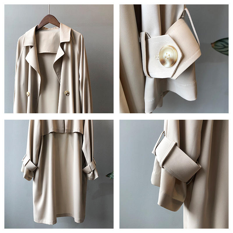 Spring New Fashion Thin Trench Coat Women's Long Korean Style ...
