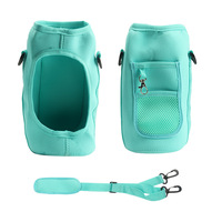 Bouteille de sport OEM/ODM 64 oz avec poignée, pour gym et fitness, demi-gallon, magnétique, couleur unie, étui élégant, anti-fuite, sans BPA, applicable