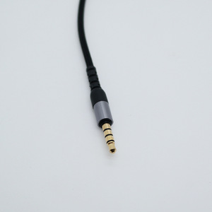 Cable de auriculares semiterminado DIY con micrófono, conector de 3.5mm, 120cm, cable de audio TPE negro para periféricos de audio - Product Image 4