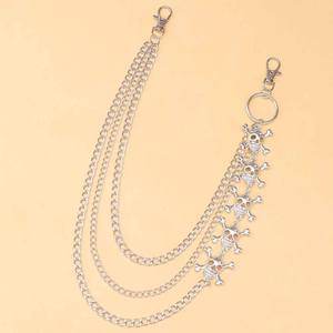 Chaîne de taille tibétaine en argent pour femme, motif crâne, multi-couches, style hip-hop, pour usage quotidien - Product Image 6