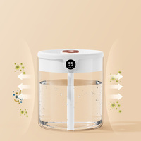 Humidificateur d'air à double buse 2L avec écran LCD d'affichage de l'humidité, grande capacité, diffuseur d'huiles essentielles aromatiques