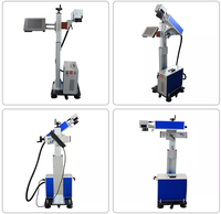 Machine de marquage et d'impression laser en ligne 30W 60W pour fibres optiques, bouteilles PET et sacs