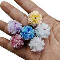 Accessoires de perles en gros pour la fabrication artisanale DIY : Perles de fleurs et de boules perlées de style industriel, avec finition scintillante fine et rose lumineuse, pour la confection de stylos perlés.