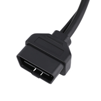 Personalizado OBD2 OBD 16P hembra a OBD II macho 24V 12V herramientas de diagnóstico conector Y lector de código de Cable