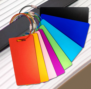 Sac à dos, valises, sac personnalisé, logo gravé au laser <span class=keywords><strong>en</strong></span> métal aluminium, étiquette <span class=keywords><strong>de</strong></span> bagage <span class=keywords><strong>de</strong></span> voyage vierge, porte-clés avec anneau <span class=keywords><strong>en</strong></span> fil métallique - Product Image 1