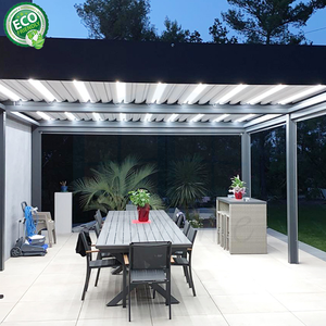 Pérgola de aluminio personalizada ligera Gazebos de aluminio al aire libre impermeables con características eléctricas Louvered - Product Image 2