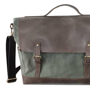 Sac à bandoulière en cuir véritable ciré de haute qualité unisexe Broderie minimaliste Ruched Candy Cotton Rivet pour femmes - Product Image 1