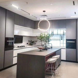 18 años 5000 + clientes extranjeros gabinetes de cocina de alto brillo otros muebles de cocina islas de gabinetes de cocina de PVC modernas de madera - Product Image 6