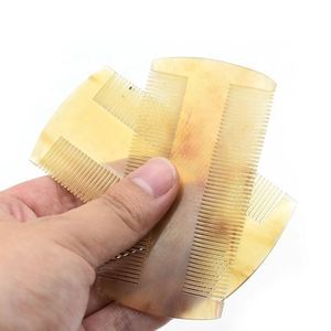 Peine de Cuerno de Lujo para Barba con Doble Cara y Dientes Finos, Regalo Creativo - Product Image 1