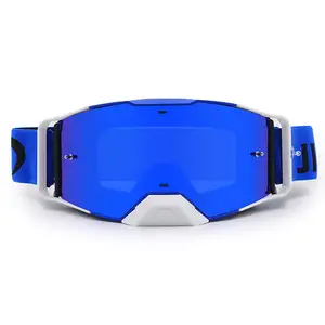 Anti-uv Sports TPU Frame Motorcycle Offroad Goggles Sunglasses UV400 Tear Off Magnetic Mx Motocross Racing Glasses Goggles