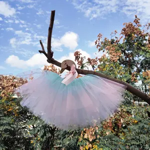 Детская балетная юбка Mojito, розовые градиентные танцевальные юбки для маленьких девочек, оптовая продажа, детская юбка, платье, пачка для девочек