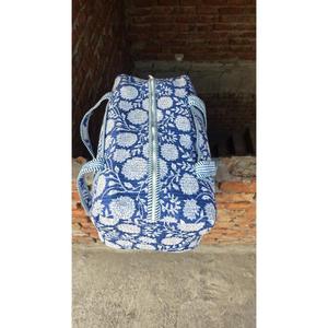 Traditional Block Print Cotton Quilted Duffle <b>Bag</b> Handcrafted Stylish Lightweight Durable And Spacious <b>Bag</b> - Product Image 4