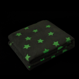 Manta brillante en la oscuridad Patrón de estrella Tiro de algodón Sofá de franela Cómodo Conveniente Novela Mantas luminosas brillantes - Product Image 3