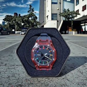 <span class=keywords><strong>Montre</strong></span> de mode antichoc série <span class=keywords><strong>G</strong></span> GA-6900-Android, bracelet acrylique, calendrier, étanche 10m, écologique, fermoir caché, solaire - Product Image 4