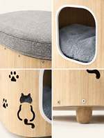 Offre Spéciale – Maisonnette pour Chat en Peluche Personnalisée OEM, Housse Amovible Moderne, Coussin Nid pour Animaux, Mobilier pour Chat pour la Maison et l'Hôtel