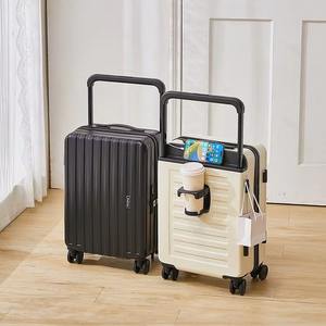 <span class=keywords><strong>Valise</strong></span> de voyage multifonctionnelle en gros 2026 Nouvelle collection pour adolescents avec porte-gobelet large et roulettes 20 pouces pour bagage à main |   Roues lisses - Product Image 3