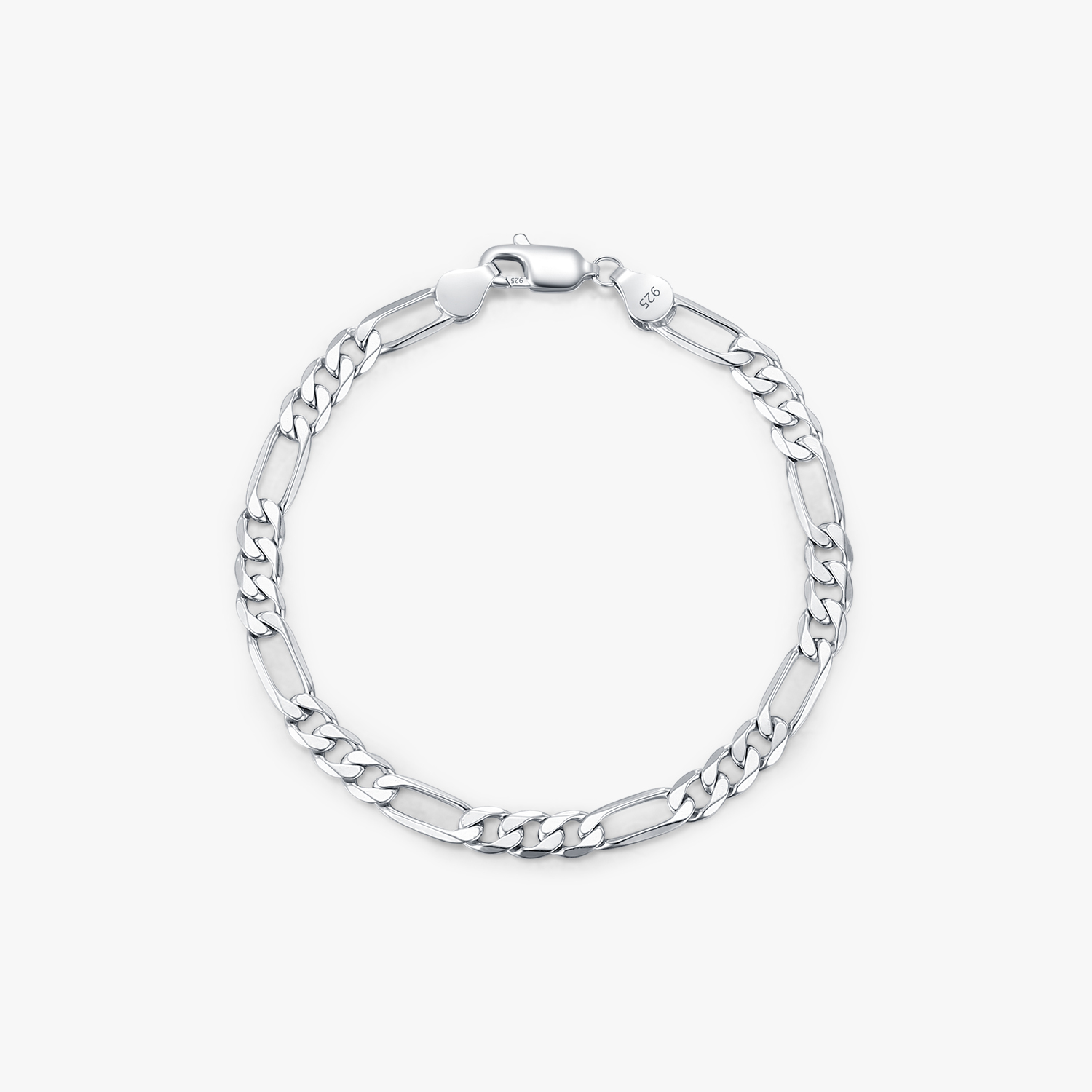 925 Sterling Silver High-End Simple Geometric Figaro Chain 
