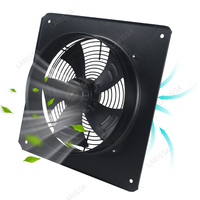 Ventilateur à flux axial à rotor extérieur carré 100W ventilateur d'extraction de fumée d'huile à faible bruit, ventilation de ventilateur d'extraction industriel puissant