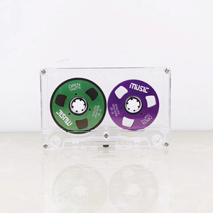 Cinta de casete transparente al por mayor con bobinas metálicas de colores, 50 minutos, grabadora de audio en blanco de doble cara - Product Image 3