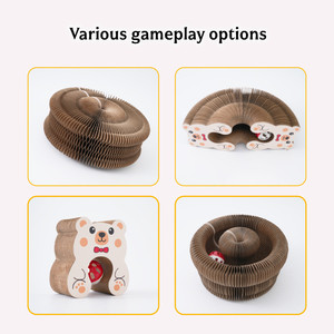 Kedi Akordeon Oyuncak Kediler Tırmalama Direği Top Parkuru Eğlenceli Zeka Geliştirici Eğitici Sihirli Org Kedi Tırmalama Tahtası Oyuncak - Product Image 2