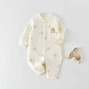 Tutina Intera in Cotone Sottile Senza Cuciture per Neonati, Unisex - Product Image 1