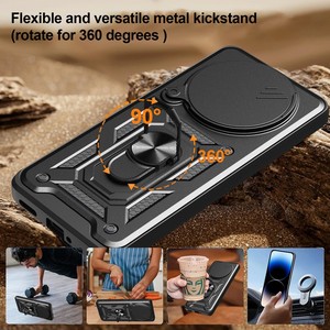 Telecamera scorrevole TPU PC antiurto Cover protettiva con anello auto porta il telefono custodia per Huawei Honor Magic 7 Pro Magic7 <span class=keywords><strong>Lite</strong></span> 5G - Product Image 5