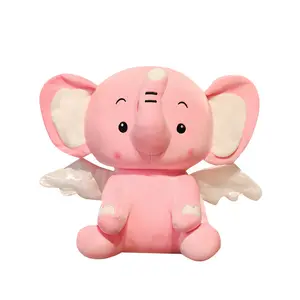 Grosir boneka Dumbo malaikat peliharaan lucu mainan boneka lembut gajah hidung panjang Pasangan