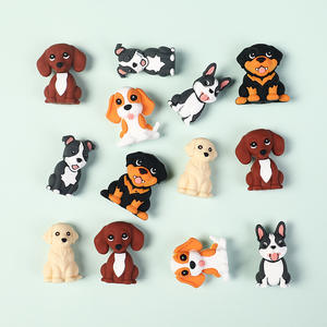 Cuentas sueltas de silicona 3D de dibujos animados de perrito Dachshund, bonitas cuentas de silicona de PVC con forma de animal perro para fabricación de bolígrafos, venta al por mayor a granel - Product Image 5