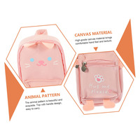 2025 plus récent rose Mini sac à dos école papeterie sac grande capacité toile mignon fille enfants Animal Design étudiant porte-crayon