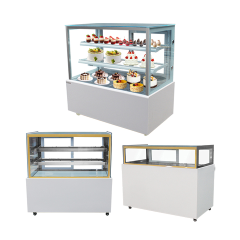 Commercial Table Top Frost-free Refrigerated Three-Layer Glasses Display showcase for Bakery Cake Air Cooling