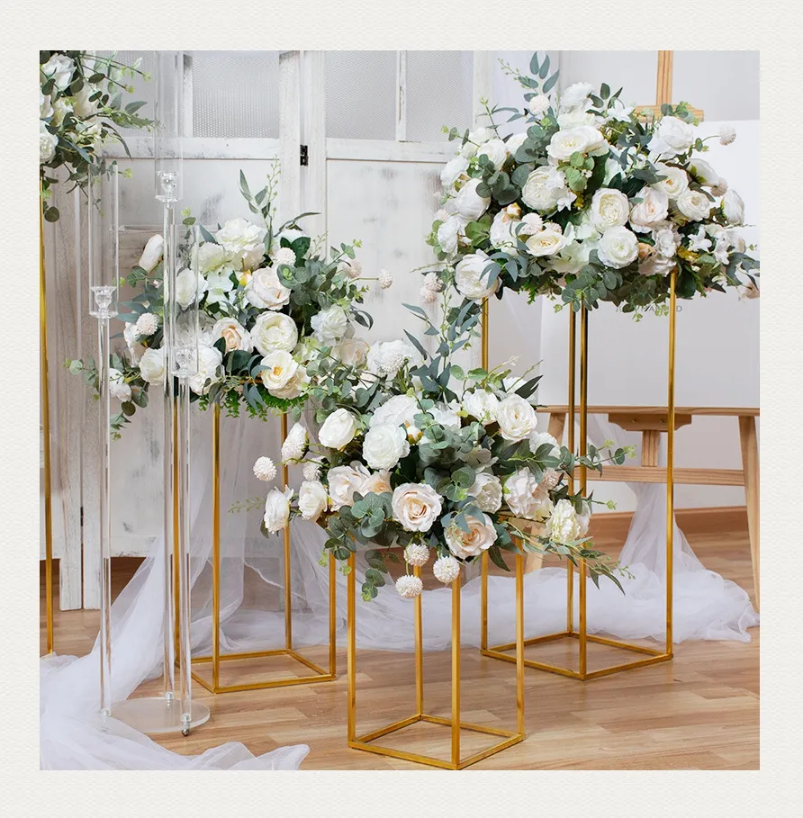 Dekorative Tisch läufer Girlande Hochzeit Herzstück Arrangement Dekoration Ball Künstliche Blume Mittelstücke