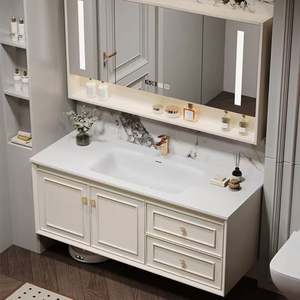 YALIG Fábrica China, Gabinetes de Baño Personalizados Profesionales, Múltiples Estilos, Mueble de Baño Flotante Blanco con Lavabo - Product Image 5