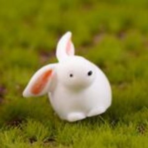 Décoration de jardinage miniature DIY Lapin, Ornement créatif pour gâteau, Pendentif porte-clés, Artisanat en résine de dessin animé - Product Image 6