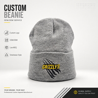 Bonnet d'hiver personnalisé avec logo, patch en cuir brodé, chapeau côtelé de haute qualité, vente en gros, faible MOQ, fabricant OEM