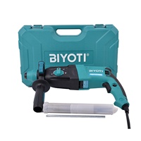 Marteau perforateur rotatif électrique BIYOTI BYT-2601C 110 V-240 V, 26 mm, avec arrêt manuel du marteau, utilisé pour le perçage