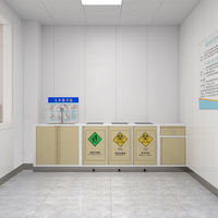 Armoire de clinique médicale, hôpital, acier inoxydable, moderne, 2 portes, 4 tiroirs, murale, durable, mobilier commercial, facile à assembler, métal