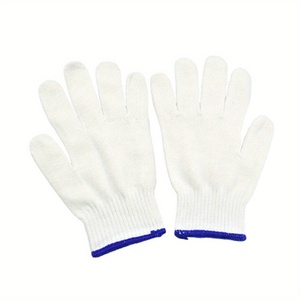 Guantes de Trabajo de Algodón Blancos Antideslizantes Industriales Duraderos a Precio de Fábrica, Guantes de Seguridad de Algodón Tejido - Product Image 5