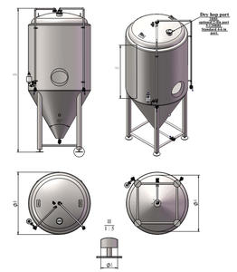 Cuves <span class=keywords><strong>De</strong></span> Fermentation pour Mini brasserie, clé en main Ss316l <span class=keywords><strong>200L</strong></span> - Product Image 6