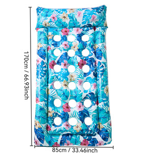 Materassino Gonfiabile Rettangolare Galleggiante a Forma di Foglia Floreale, Cuscino Reclinabile per Acqua, Anello Galleggiante in PVC Ecologico - Product Image 5