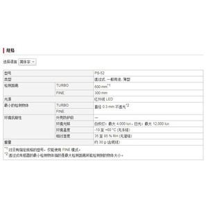 Keyence Through-Type Sensor Head <b>PS</b>-52 General Purpose Thin Model - Product Image 2