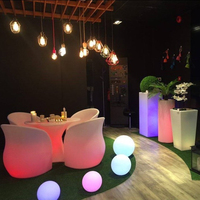 Ensemble de table et de chaises lumineuses LED pour dîner, mobilier lumineux pour événements de mariage, sièges pour fêtes en plein air