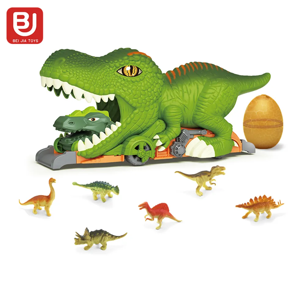 Divertido Dinossauro Caminhões De Transporte Com 6Pcs Mini Play Set Puzzle Dinosaur Tunnel Car Toys Para Criança