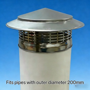 Coperchio per Canna Fumaria Quadrato in Acciaio Inox 304, Antipioggia e Antivento, per Tetto e Terrazza, Facile Installazione - Product Image 5