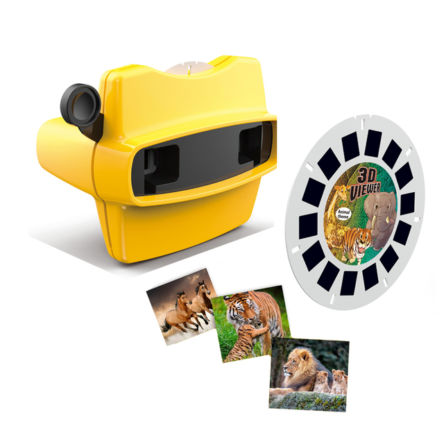 MILI 3D Viewer Reel Photo Display for Activity Museus Weeding Gifts Souvenir Projector Science Education Toy 3+ Plastic Color