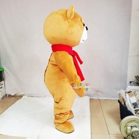 Costume de mascotte en peluche super doux personnalisé avec logo personnalisé pour les fêtes, personnage d'ours en peluche brun CE Enjoyment