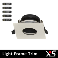 Plafonnier LED carré moderne en aluminium Xushuang, 220V, garantie 3 ans, cadre rotatif remplaçable, série SD041