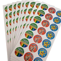 Étiquette d'emballage multifonctionnelle en papier, adhésive, imperméable, réutilisable, durable, personnalisable, autocollant, 500 pièces, couleur personnalisée