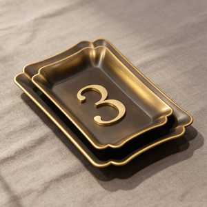 Rectangular Serving Tray Metal Platter Table Decor For Restaurant Party Home - Product Image 3
