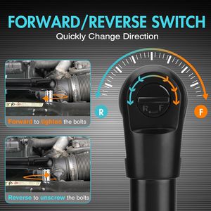 Llave de Trinquete Inalámbrica DURATECH con Batería, 3/8'', 12V, 48 Ft-Lbs de Torque Máximo, Cuello Largo, Motor sin Escobillas, 10 - Product Image 4